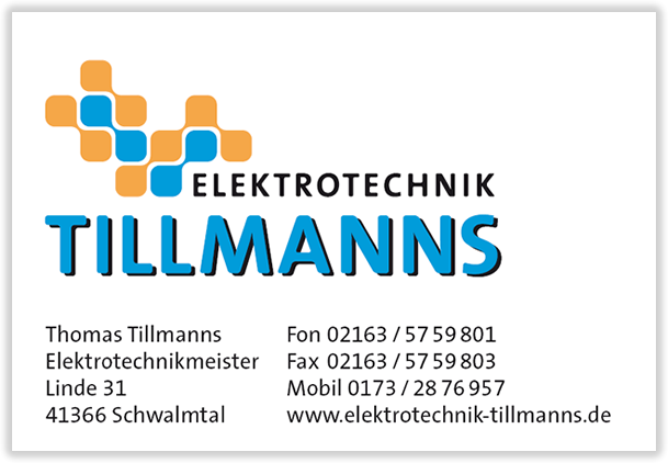 Elektrotechnik Tillmanns - Linde 31 - 41366 Schwalmtal